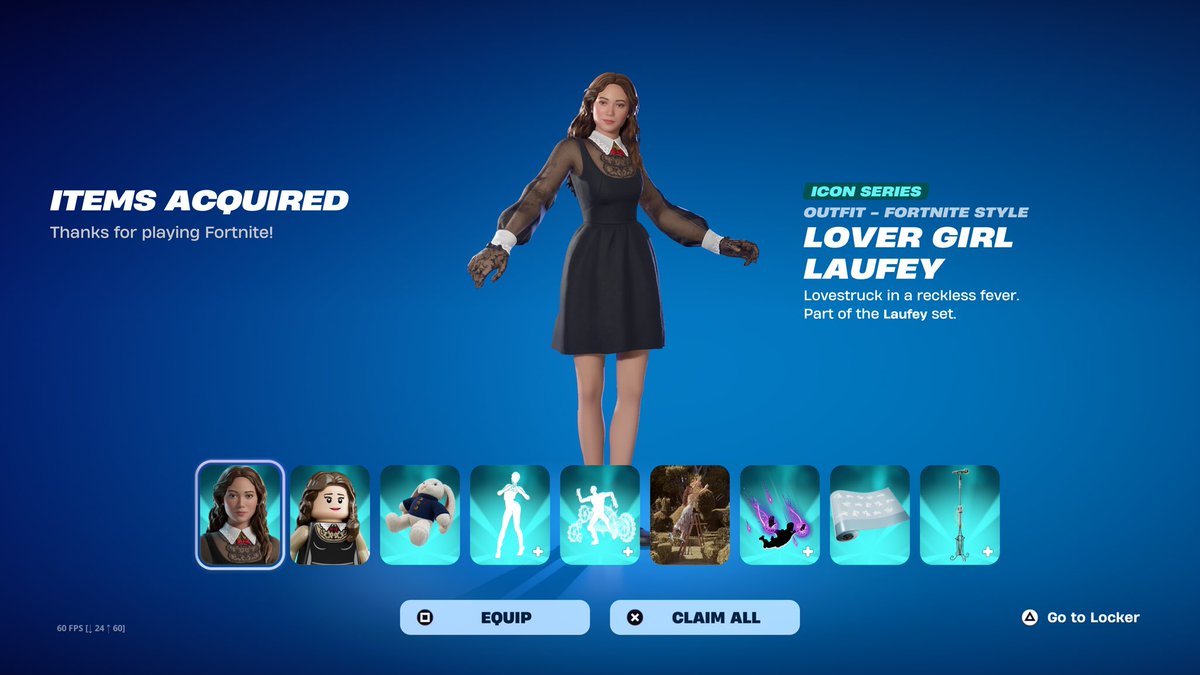 LaufeyFN's tweet photo. Day 46 

LAUFEY FINALLY HAS A SKIN IN FORTNITE!!!! https://t.co/l4H36f3gok