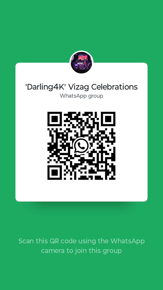 Vizag_Rebels's tweet image. For Vizag updates, Fans show details and Celebrations info ; Interested rebels join our whatsapp group 💥💯
#Prabhas #Vizag #Fans #Darling4K 

Link to Join my WhatsApp group 👇🏻 [ chat.whatsapp.com/BndrFG4AukLDP2… ]

Note- Group only for active vizag fans only!