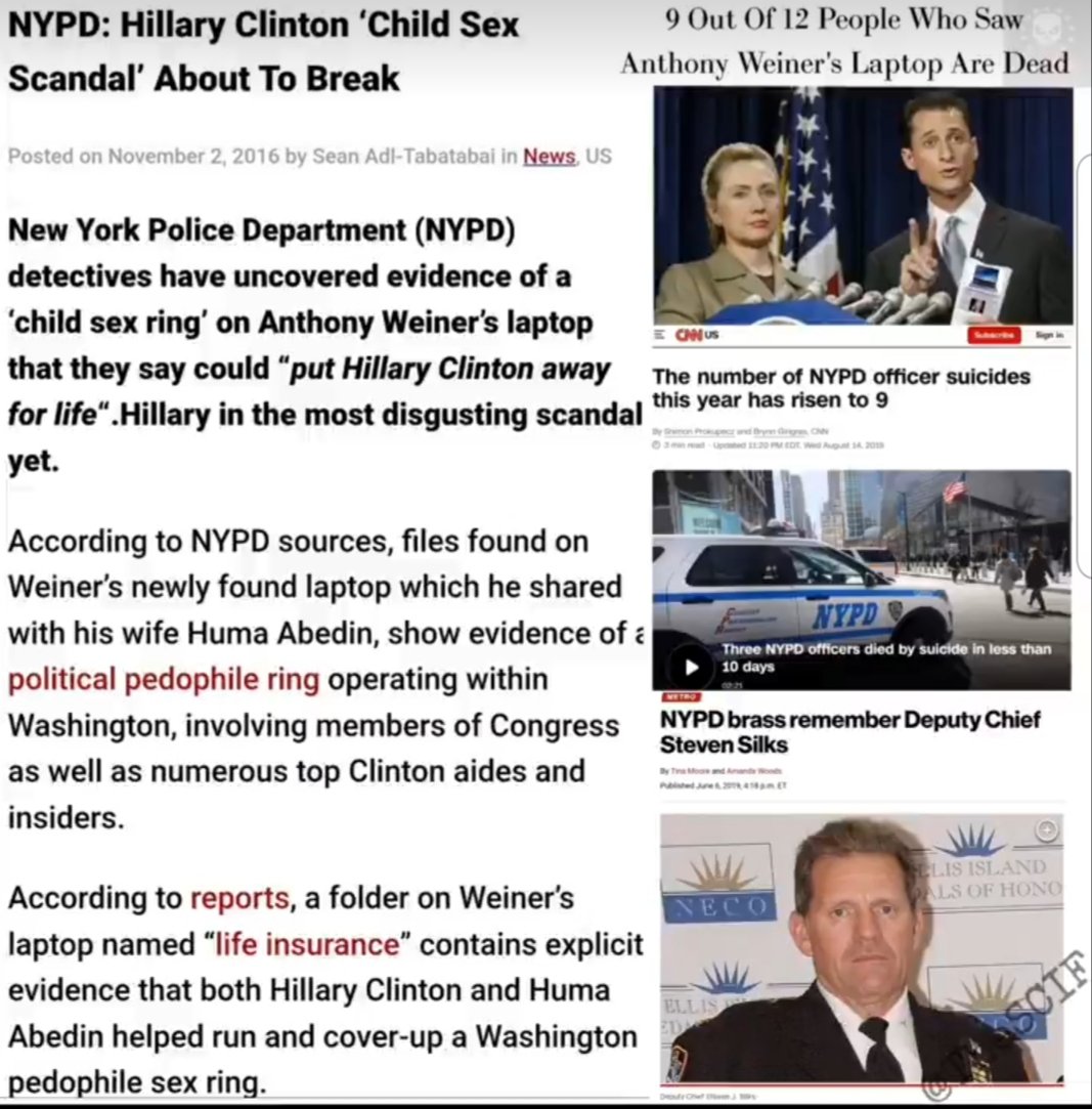 Angeles__Fonsec's tweet image. Se reactiva el escándalo del #Pizzagate y también el del ordenador de Anthony #Weiner, ex marido de la secretaria de #Hillary, con la famosa carpeta "seguro de vida". Aquí se viene algo gordo...

#comunismo_judeo_sionismo_genocida #CABAL #KM #Adrenocromo
 x.com/TheSCIF/status…