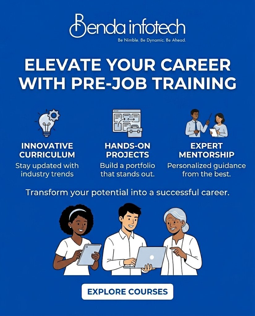 Benda_Infotech's tweet image. No experience? No problem.
We prepare you for real jobs 
Start your journey today

#SkillUp #CareerStart #JobReady #Growth