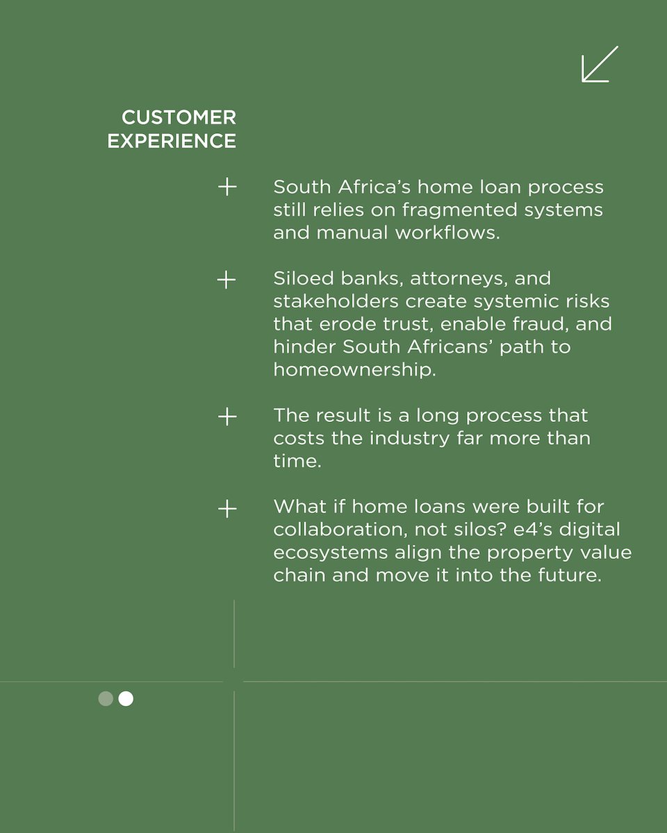 e4Strategic_SA's tweet image. When critical steps in the property journey operate in isolation, inefficiencies ripple across the entire ecosystem: banks, attorneys, developers &amp;amp; buyers all feel the effect.

#PropTech #DigitalEcosystems #ProcessEfficiency