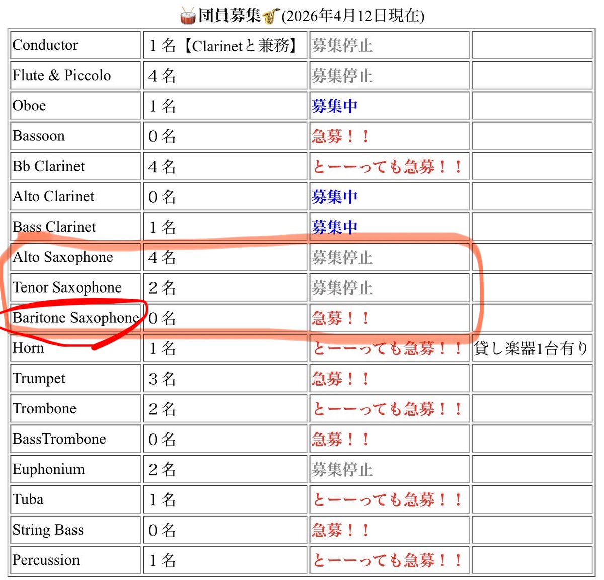 横浜カナディオーソ吹奏楽団 l 横浜　吹奏楽団　団員募集 tweet media