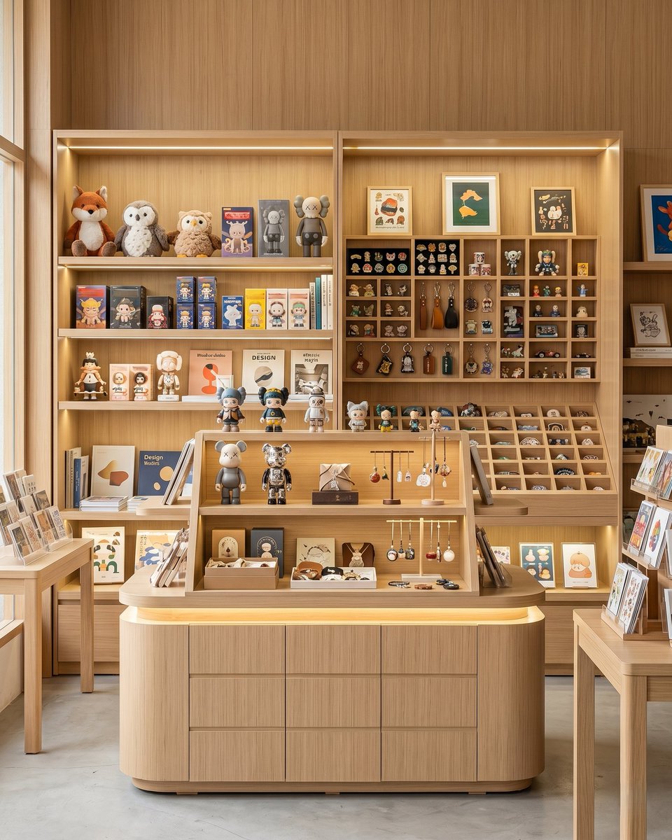 CaguModu's tweet image. ₊˚ʚ♡ɞ˚₊ 🧸🤎 ₍ᐢ..ᐢ₎
Natural wood display booth 🤎
#retaildesign #visualmerchandising