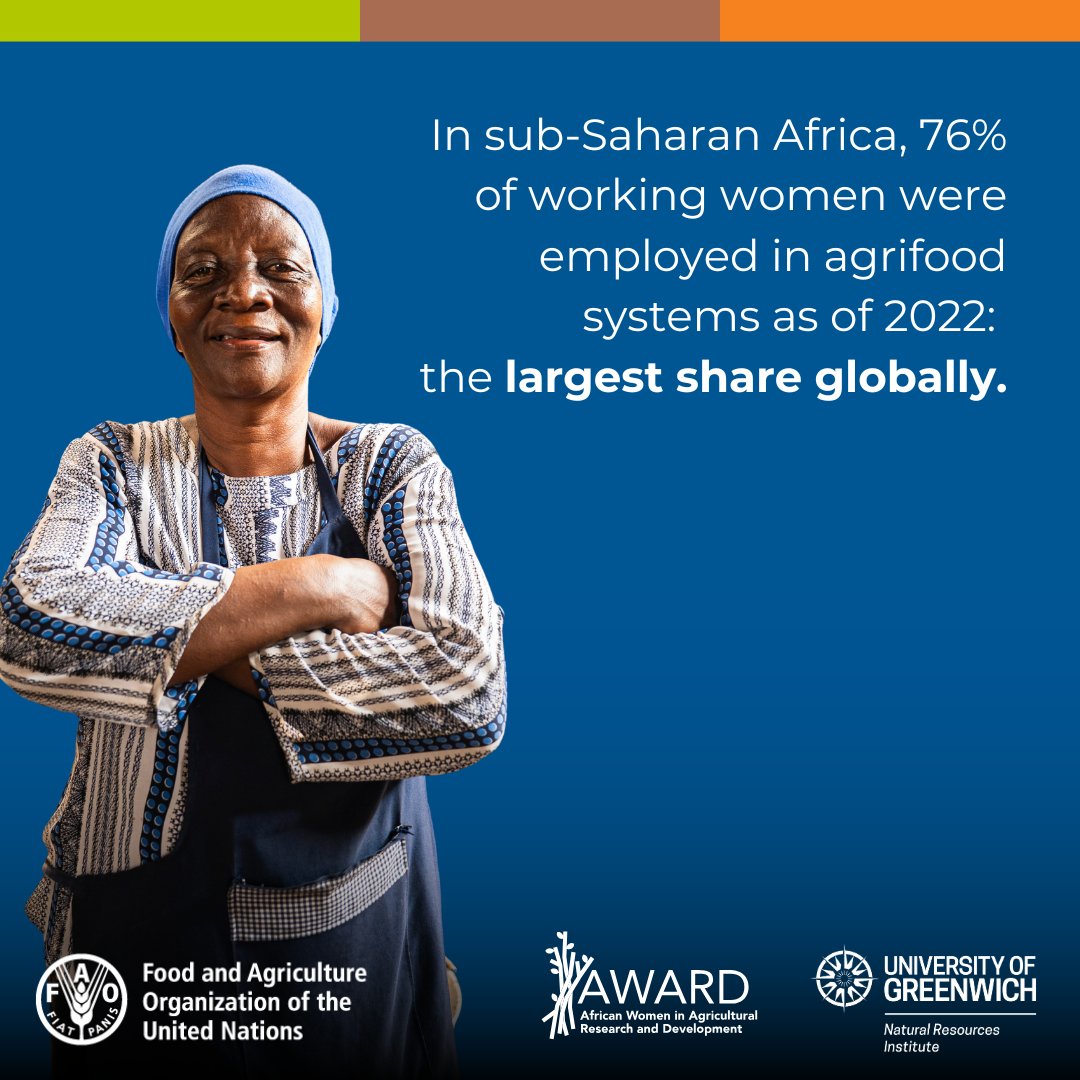 NRInstitute's tweet photo. Key findings:
👩‍🌾 76% of employed women work in agrifood
 🛑 90%+ in informal roles
 ⛔ Barriers to land, water &amp; resources persist
 🍽️ Food insecurity disproportionately affects women https://t.co/2xsbp2E3BJ