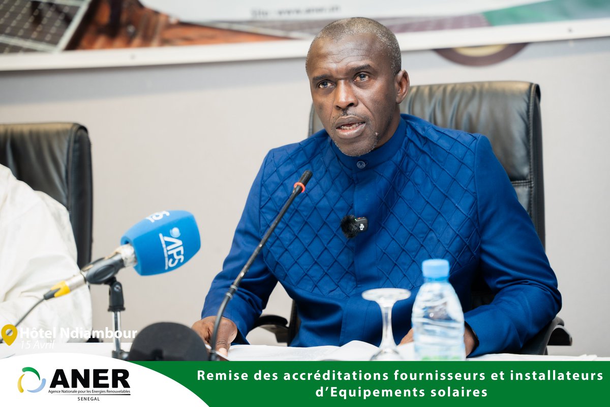 anersenegal's tweet photo. Le 15 avril 2026, l’ANER, avec la GIZ (PED II), a accrédité des fournisseurs et installateurs solaires qualifiés.
Objectif : structurer le secteur, garantir la qualité et renforcer l’accès à l’énergie durable en zones rurales.
#ANER #EnergieRenouvelable #Solaire #Accreditation https://t.co/HylrzEUd6E