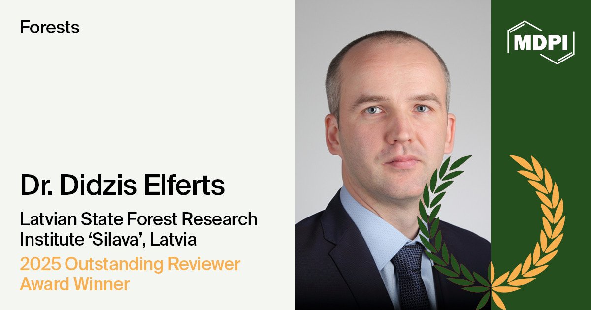 Forests_MDPI's tweet image. 📢 More exciting news!
We are delighted to share that the winners for the Outstanding Reviewer Award have been announced!
Big congratulations to Nicolae Talpă and Didzis Elferts! 👏

📍 Find more details here: mdpi.com/journal/forest…

#MDPI #ScientificPublishing #ForestsJournal