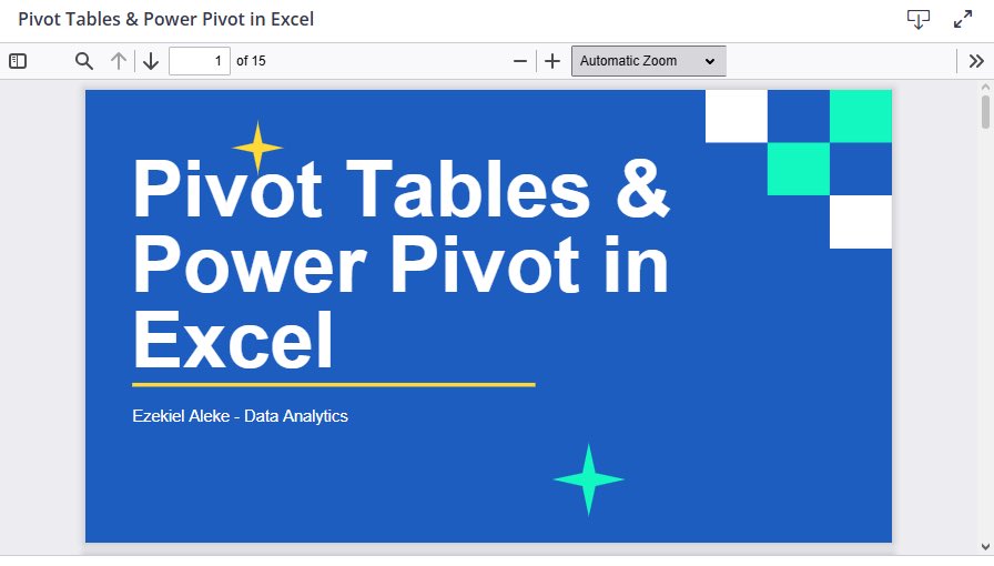 OlaitanAnuoluw5's tweet image. Week 5: Conditional functions + Power Pivot in Excel.

Quizzes done — 100%.

Big shoutout to @TechSphereAcad for this platform, and to my tech instructor @ezekiel_aleke for the guidance.

Progress.

#DataAnalysis #Excel #PowerPivot #TSAcademy #TechJourney #BuildInPublic