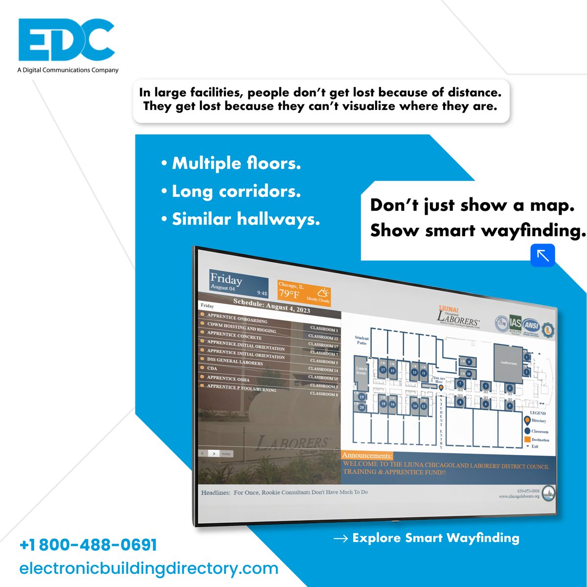 marketingedc35's tweet image. Getting lost isn’t about distance it’s about unclear spaces.
 digital wayfinding make navigation simple with interactive maps &amp;amp; smart directories.

👉Link in bio.

#DigitalWayfinding #3DMapping #SmartBuildings #WayfindingSolutio