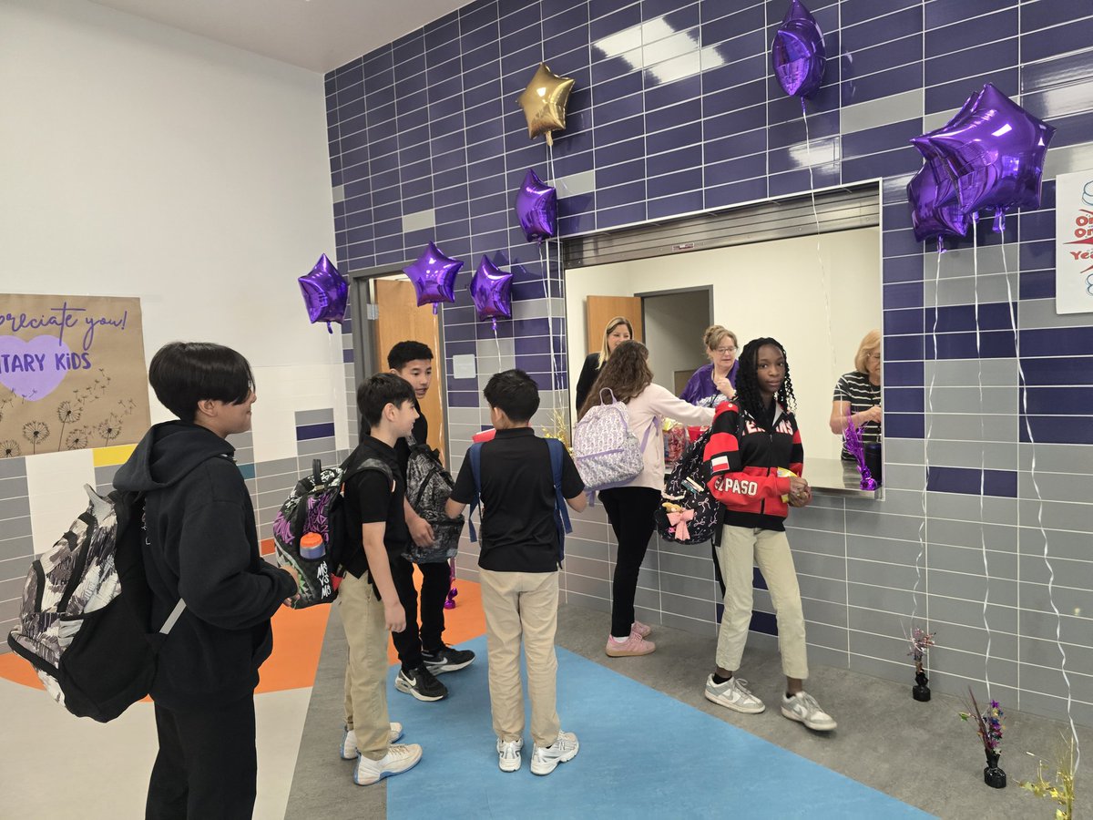 BelleApuan_ELMS's tweet photo. We proudly celebrated PurpleUp Day at @Eastlake_Middle! 💜
Students, staff, and families wore purple &amp; gave out special treats to honor and support our military-connected students—the true heroes behind the heroes. Your strength, resilience, and sacrifices do not go unnoticed. https://t.co/vQ7dvBBepa