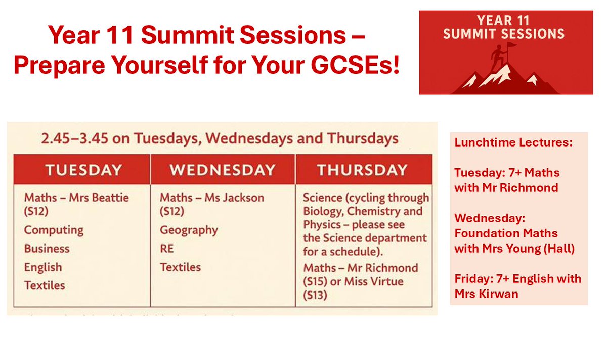 KinetonHighSch's tweet image. Year 11 Summit Sessions #gcses #makeitcount