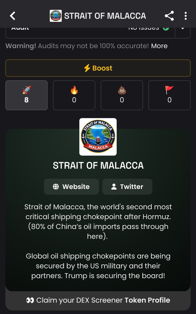 warungdegen's tweet photo. Gas Rocket yuk di Dex nya $Malacca

https://t.co/cvoBzHBKOU https://t.co/ykhp3SpUH0