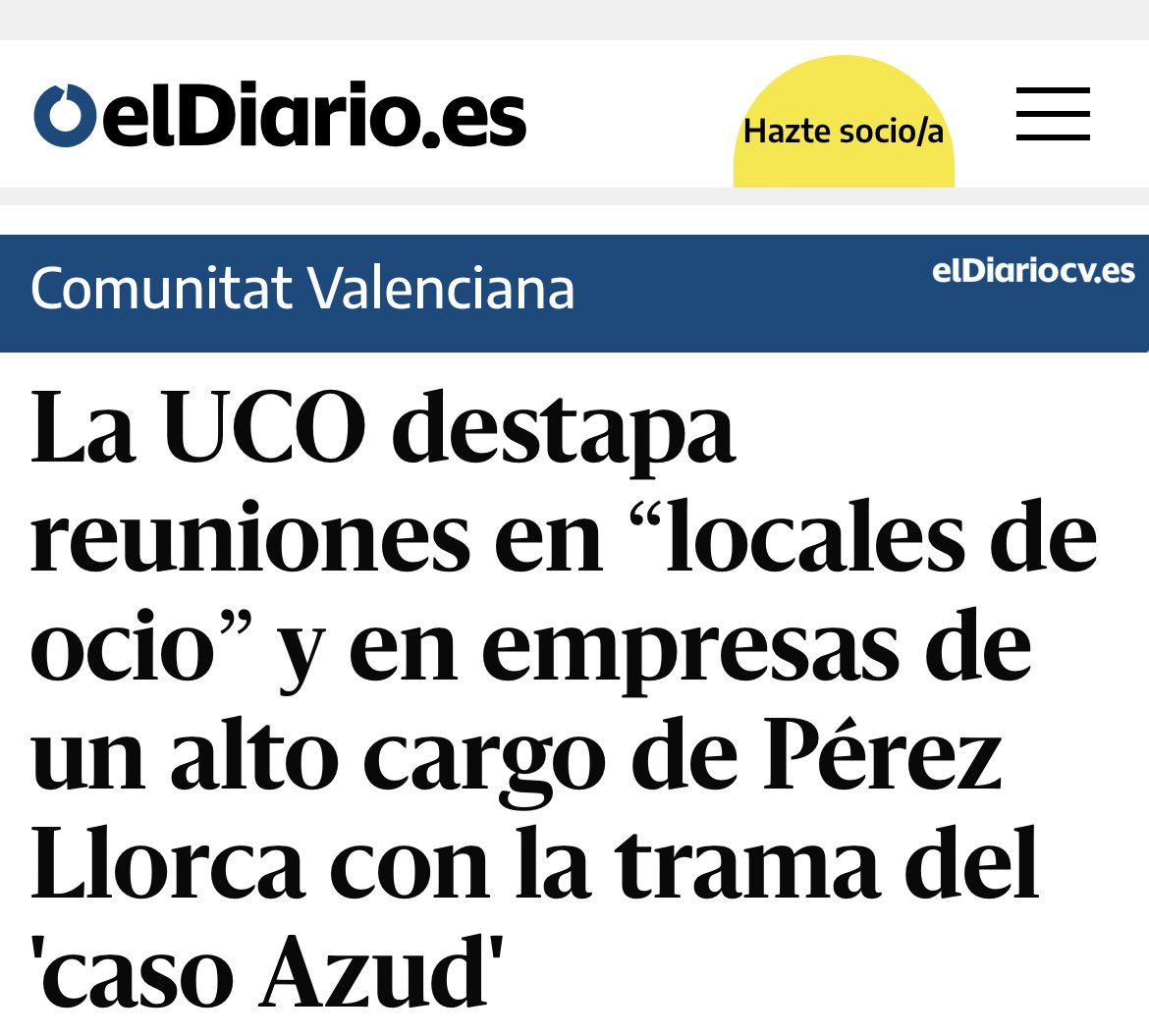 El alto cargo INVESTIGADO en la trama
CORRUPTA Azud, es el director general de TRANSPARENCIA de Pérez Llorca.

El PP ni disimula.