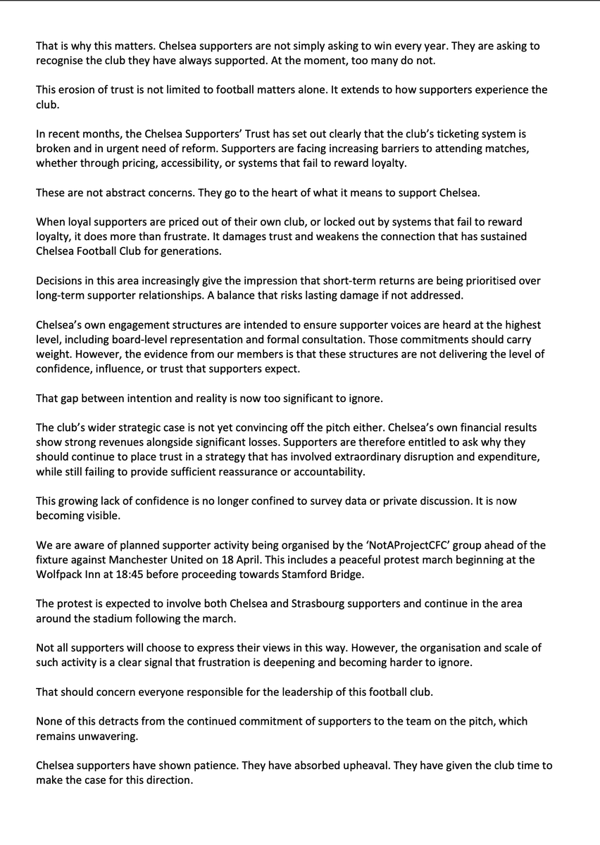 Chelsea Supporters’ Trust⭐️⭐️ tweet media