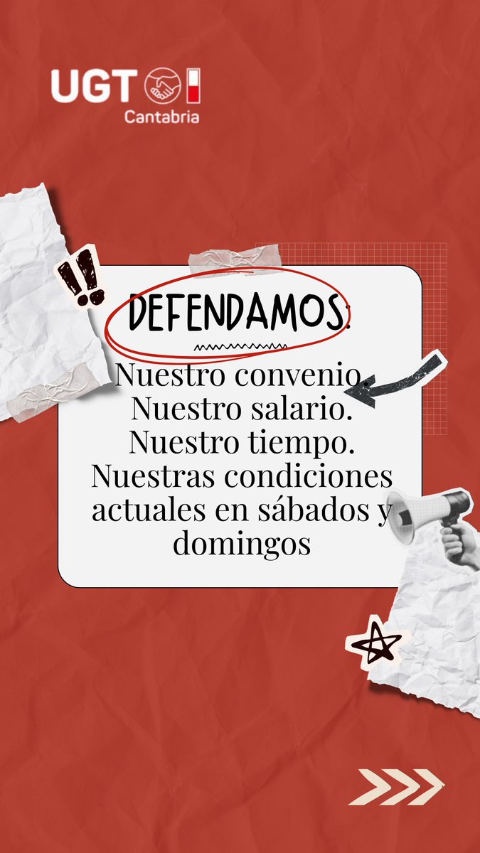 ugtcantabria's tweet photo. 💪🏼¡Únete a la huelga y lucha por tus derechos!
📍De 11.00 a 12.00h en el Zara de Santander y de 18.00 a 19.00h en Valle Real.
¡Acude y lucha por lo que es tuyo!
#ugtcantabria #fesmcugt #huelga #comerciotextil @ugt_fesmc https://t.co/fnFxSEFL4o