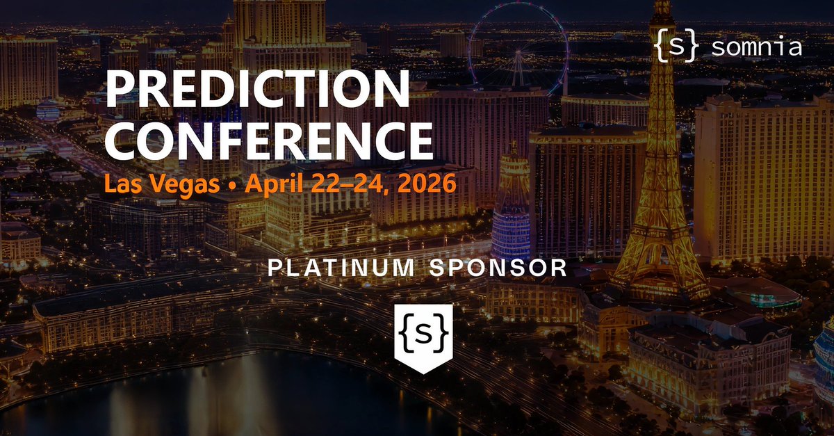 SOMNIA ISN’T STANDING STILL! 🔥

Somnia has become a Platinum Sponsor at the Prediction Conference in Vegas, April 22–24.

<a href="/Somnia_Network/">Somnia</a> is moving fast, exactly like its blockchain: 1M+ TPS, sub-second finality, and sub-cent fees.

The prediction market space is heating up