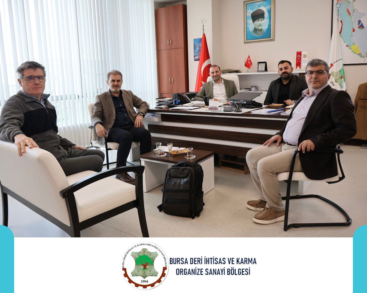 BursaDeri's tweet photo. Organize Sanayi Bölgelerinde Arıtılmış Atıksuların Yeniden Kullanım Potansiyelinin Araştırılması Projesi kapsamında Bursa Teknik Üniversitesi Rektör Yardımcısı Sayın Prof. Dr. Sinan UYANIK ve Sayın Doç. Dr. Ahmet AYGUN ziyaret etmişlerdir. Ziyaretlerinden dolayı teşekkür ederiz. https://t.co/tQZjitlUv4