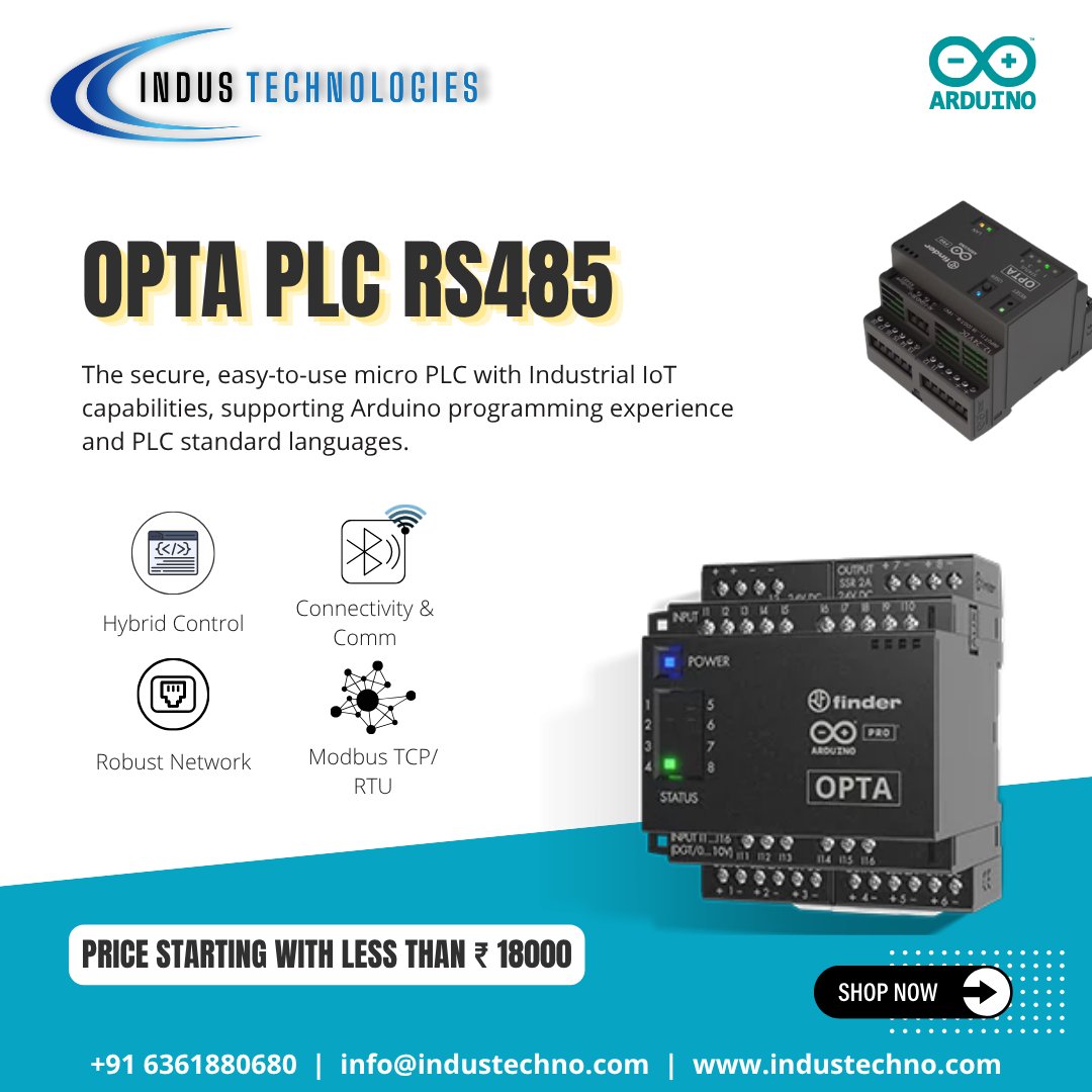 technologi39582's tweet image. Opta PLC RS485 ⚡
Now IN STOCK &amp;amp; starting under ₹18,000 💰
Fast. Reliable. Ready to ship.
🌍 Worldwide delivery by Indus Technologies

📩 Enquire today
#PLC #Automation #RS485 #TechDeals #InStock #GlobalSupply #IndustrialIoT #Electronics #IndusTechnologies