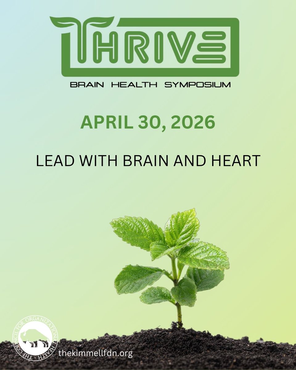 THRIVE is just two weeks away, and there's still time to register!

THRIVE is a brain health symposium designed to help leaders at all stages create healthy organizational cultures.

🌱 Get tickets or sponsor a table today at bookwhen.com/thrive26.