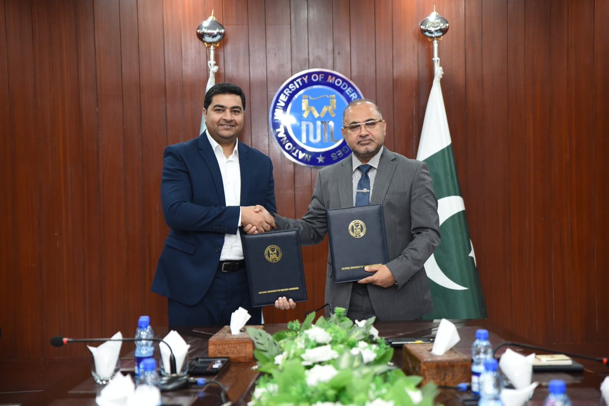 NiloNuml's tweet photo. The National University of Modern Languages (NUML) has signed collaboration agreement with IR Solutions. This partnership focuses on enhancing industry–academia linkages and strengthening capacity building through joint academic and professional initiatives.

#NUML #NUMLIAN https://t.co/c6OfaH9RuT