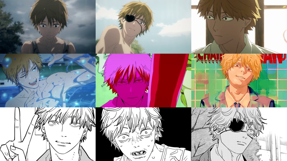 csm_screencaps's tweet photo. Denji's evolution throughout Chainsaw Man https://t.co/qRhr9UyA3Z