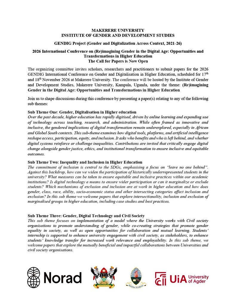 Institute of Gender and Development Studies tweet media