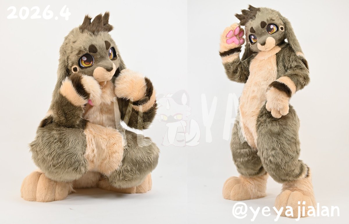 The super cute rabbit is finished!
A super cute!I hope that people who meet him will not be surprised by his height.😝
Holder:<a href="/MikTheFoxx/">Mik Fox</a> 
#yeyajialan 
#fursuit