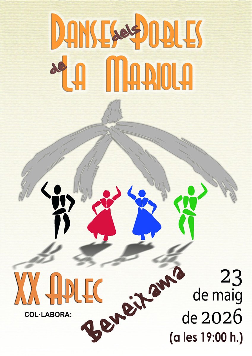 dianiaTV's tweet photo. XX Aplec de Danses dels Pobles de la Mariola 💃
#Beneixama acull enguany una nova edició de l'Aplec, on participaran fins a 9 pobles: Alcoi, Agres, Banyeres de Mariola, Cocentaina, Muro, Penàguila, Bocairent, Beneixama i Planes.
I aquest dissabte , el Grup de Danses de Beneixama escalfarà els carrers per a l'Aplec amb una bonica jornada amb sopar de baix braç!
Més informació 👇
https://t.co/kOKpkTcaJF