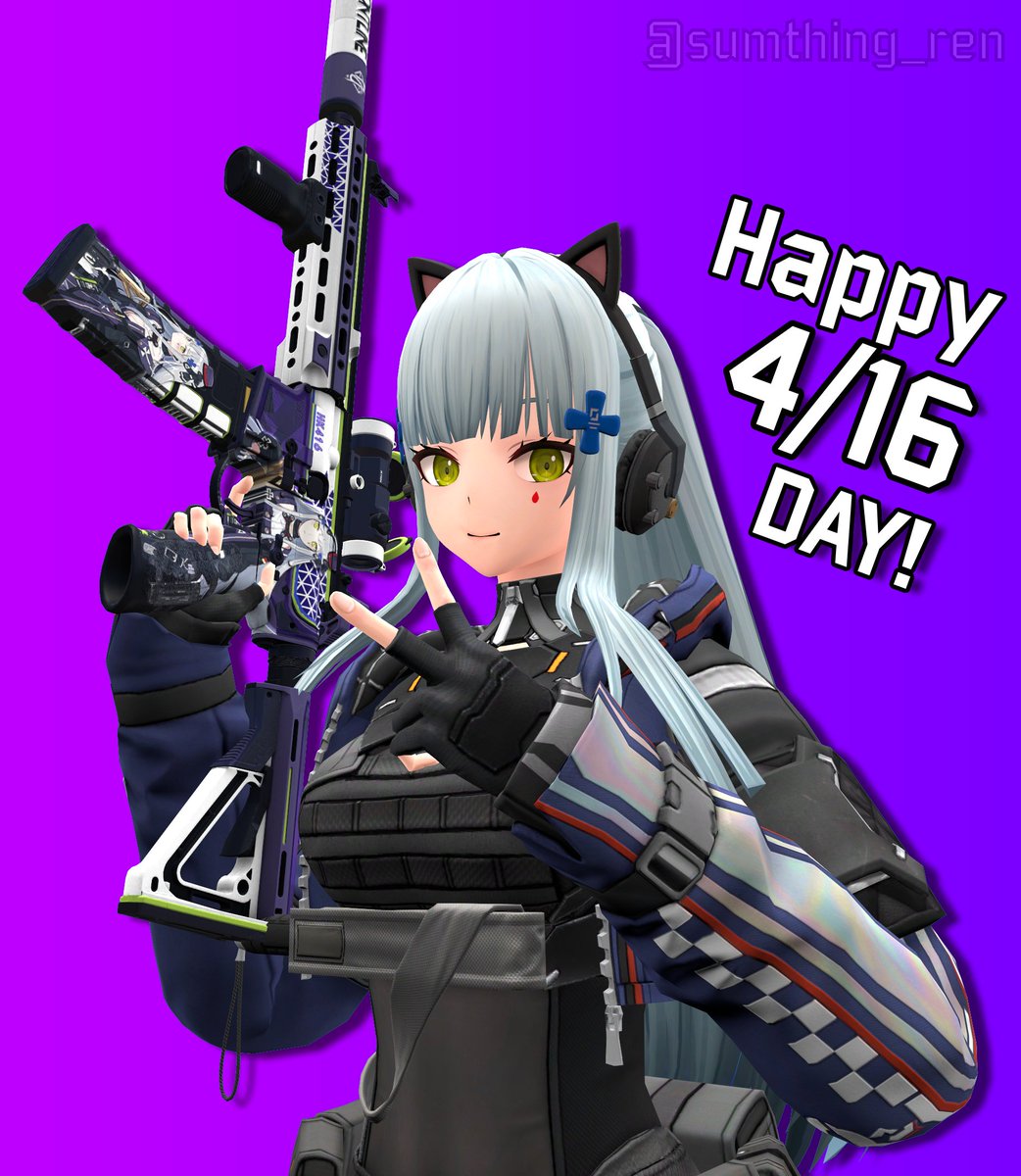 sumthing_ren's tweet image. I'm somewhat late but 
Happy 4/16 Day!

#GFL2 #GFL2Exilium #Garrysmod