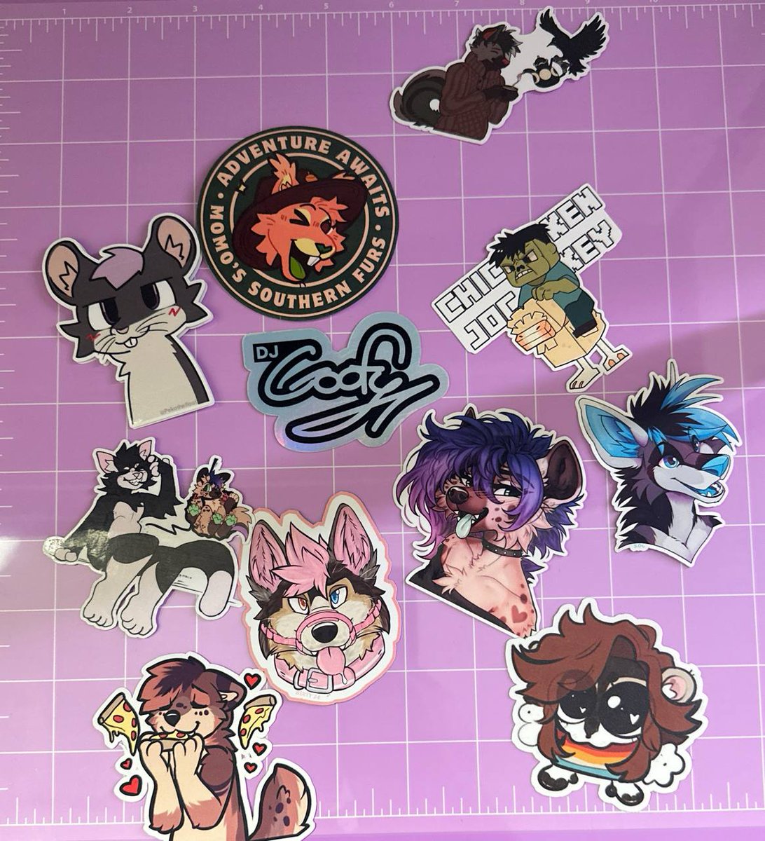 DaimonWolf148's tweet photo. Wanting new stickers for FWA? My sticker commissions are open and available for FWA pickup or Shipping!

50 Stickers for $25!
Add your Socials Tags to the Back for $5 (Per 50)
Stickers come laminated and are weather resistant!
Other Options Available!
DM on tele for info. https://t.co/PNJsGSRfYK