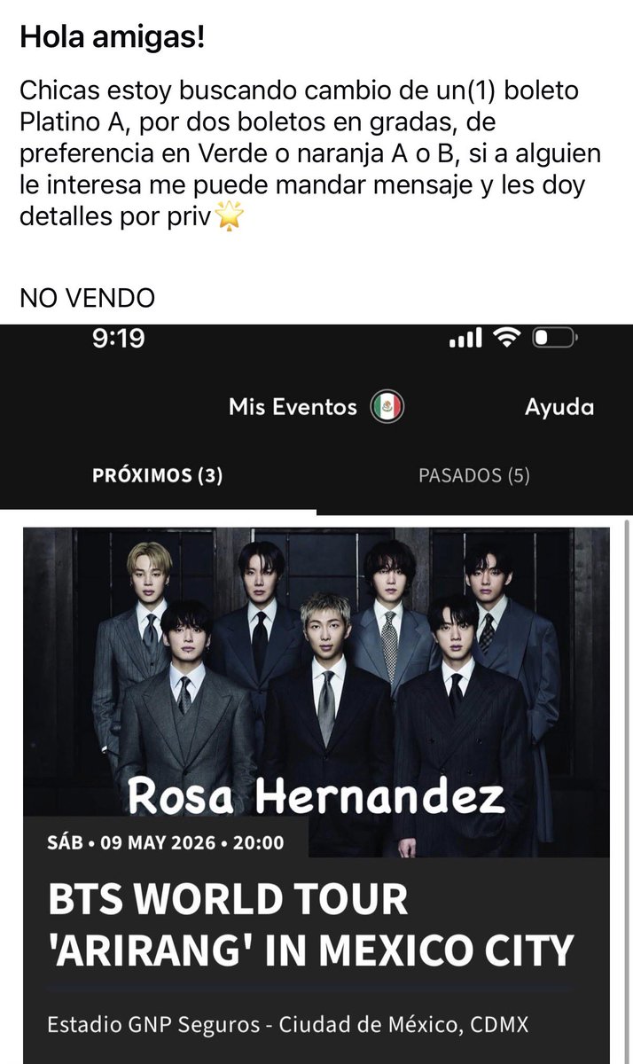 Anio · VERÁ A BTS 🇲🇽 tweet media