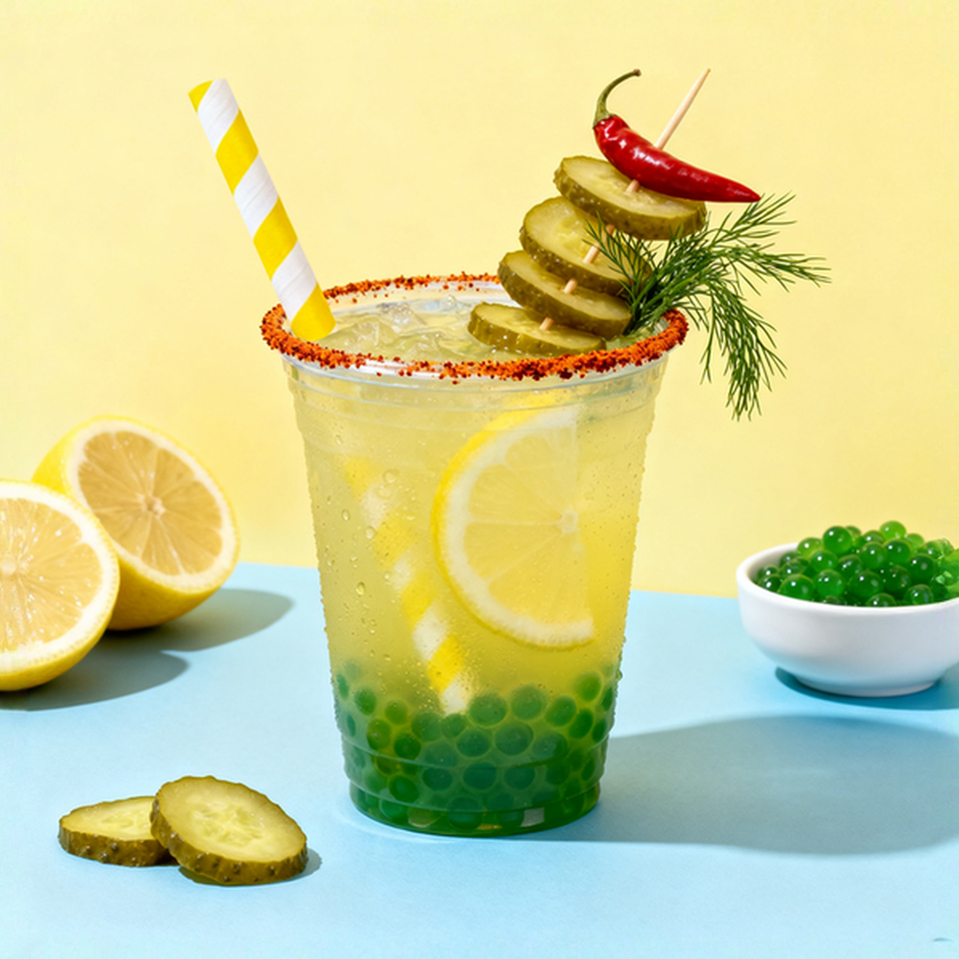 Spice up your menu with a Spicy Pickle Lemonade! 🥒🔥

Sweet, sour, salty, and just the right kick of spice, finished with bursts of pickle popping boba for a flavor experience your guests won’t forget.

Ready to shake up your drink lineup? Let’s create something bold.