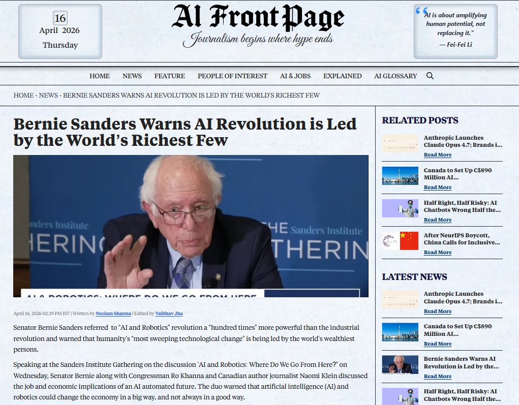 AI FrontPage tweet media