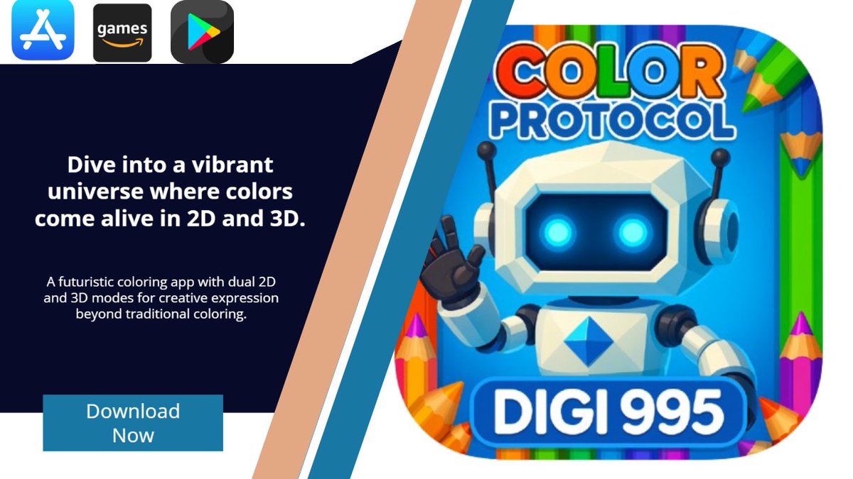 RealDigi995's tweet photo. 🎨🤖 Looking for something relaxing AND creative?

Step into Digi 995: Color Protocol and bring the Digiverse to life one color at a time.

Search “Digi 995 Color Protocol” on the App Store or Google Play and start creating today.

#Digi995 #ColorProtocol #ColoringGame https://t.co/cgP3lcCE0s