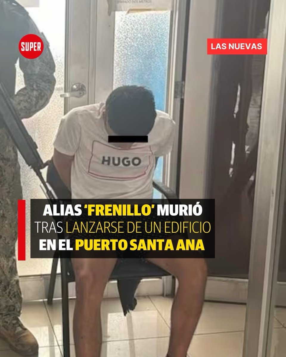#LasNuevas | Jeremy Z., alias ‘Frenillo’, cabecilla de Mafia 18, murió esta mañana tras lanzarse de un edificio en la zona de Puerto Santa Ana, noreste de Guayaquil. El comandante de la Policía, Pablo Dávila, dijo que el sujeto iba a ser capturado en el operativo Apolo 15. 🚨