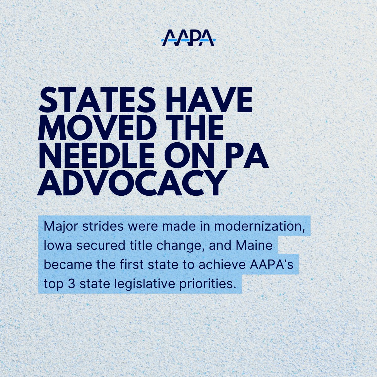 American Academy of Physician Associates tweet media