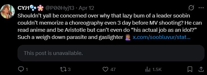 alltxtprotect's tweet photo. ‼️ REPORT AND BLOCK‼️

@/P00Hyj13 
> https://t.co/dqdAsKzrKV

constantly targeting and making hate tweets about sb and other members. they are an yj solo akgae and have made many ill remarks about other members.

report and block under h@te and h@rrasment. https://t.co/pXSKtWKJ0l