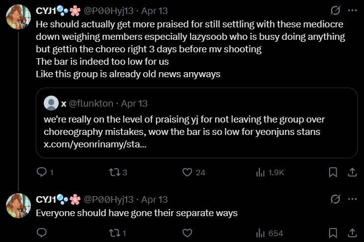 alltxtprotect's tweet photo. ‼️ REPORT AND BLOCK‼️

@/P00Hyj13 
> https://t.co/dqdAsKzrKV

constantly targeting and making hate tweets about sb and other members. they are an yj solo akgae and have made many ill remarks about other members.

report and block under h@te and h@rrasment. https://t.co/pXSKtWKJ0l