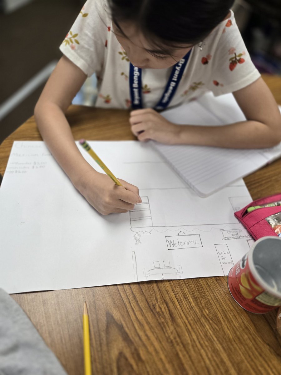 BESLidey's tweet photo. Restaurant Project Based Learning.  
Learning to work in groups and collaborate with others.  
#bengalpride https://t.co/u95ftx75hz
