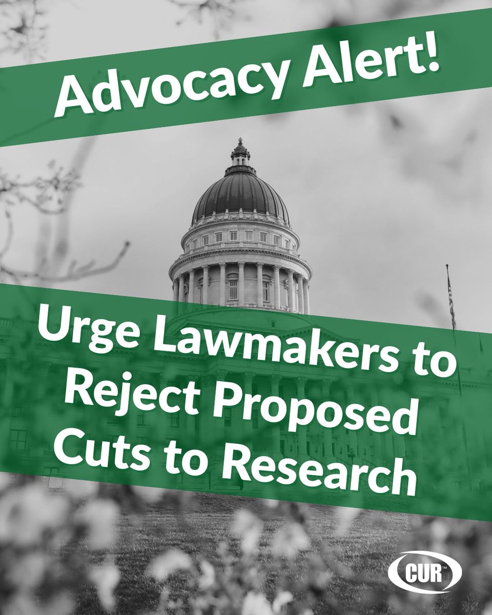 CURinAction's tweet image. 🚨 Act Now to Protect Undergraduate Research

⏱️Take 1 minute to contact your Senators and Representative using CUR’s quick, easy form. Urge them to reject proposed cuts and to support strong, sustained research funding.

cur.org/resources-publ…

#HigherEd #ResearchMatters