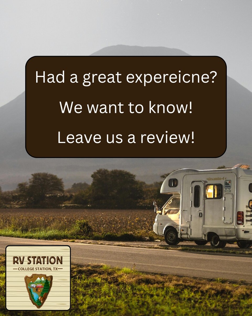 Had a great experience with RV Station College Station? ⭐ It’s your feedback that helps us keep delivering the best. Leave us a review today!

Check us out! ➡️ rpb.li/jq83

#RVStation #CollegeStationTX #RVLife #CustomerFeedback #LeaveAReview #RVCommunity