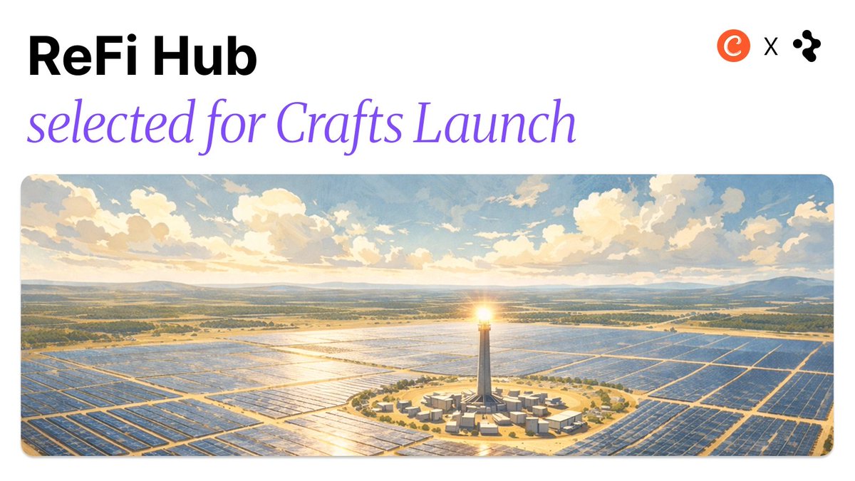 For the first time, you can own equity in ReFi Hub. The platform, not just the energy assets.  

We're raising on <a href="/craftsdev/">Crafts</a> through a sealed-bid auction. The same mechanism used in Treasury auctions and Google's IPO, now on-chain. 

I'm excited because this will involve price