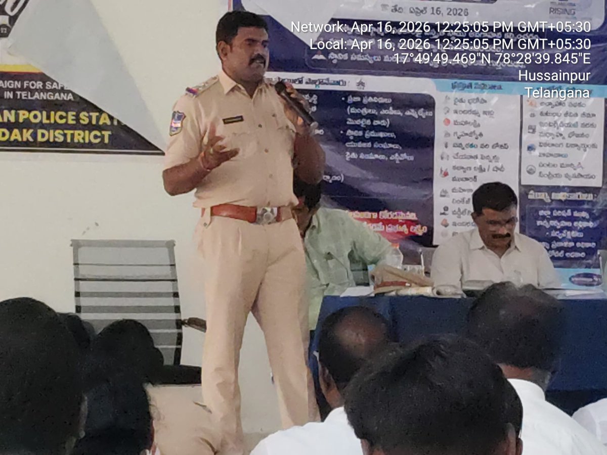 ShoToopran's tweet photo. On April 16, 2026, Toopran MPDO office hosted Day 4 of Road Safety Awareness Phase 4. Staff, villagers, officials, and police created social media awareness on road rules and hazards, followed by a pledge. https://t.co/QZAcVm8cbI
