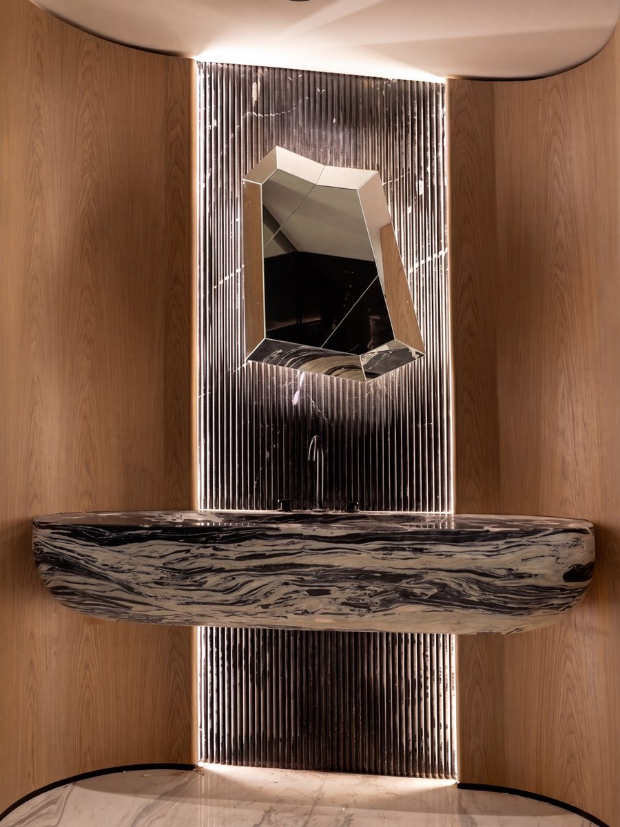 safakcak's tweet image. A gentleman’s bathroom. 🔥 #final #interiordesign #bathroom #safakcak