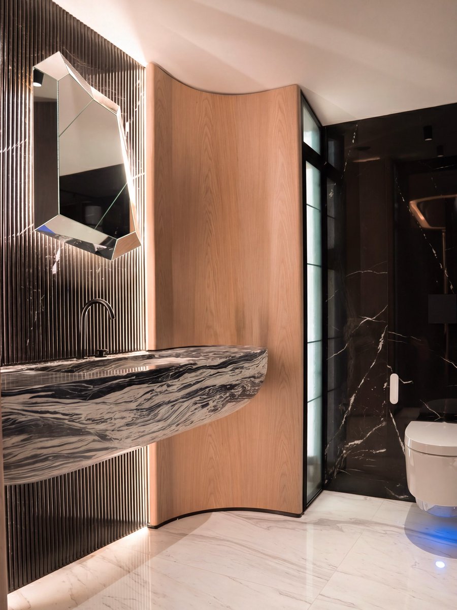 safakcak's tweet image. A gentleman’s bathroom. 🔥 #final #interiordesign #bathroom #safakcak