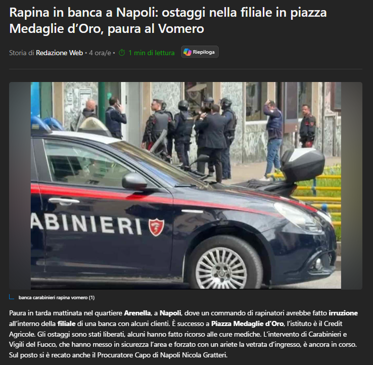 Poteva succedere ovunque.

E invece.