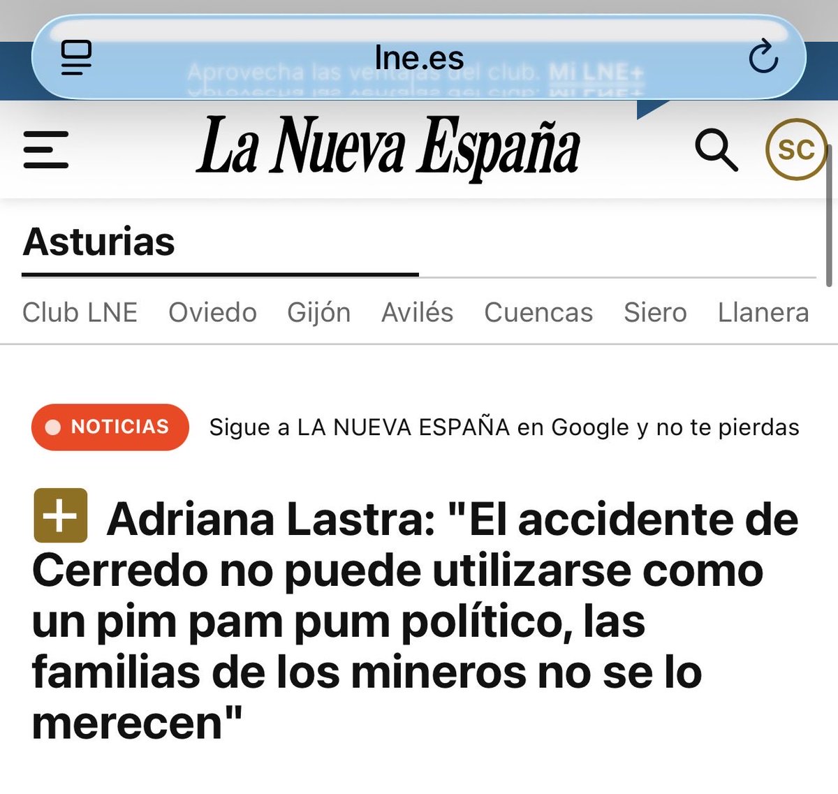 Lo que no se puede hacer es pedirle a la oposición que calle y no exija las responsabilidades políticas que corresponden. Lo que la Delegada del Gobierno está pidiendo es que la oposición mire para otro lado ante una grave negligencia del Gobierno del pdte. asturiano. El nivel de