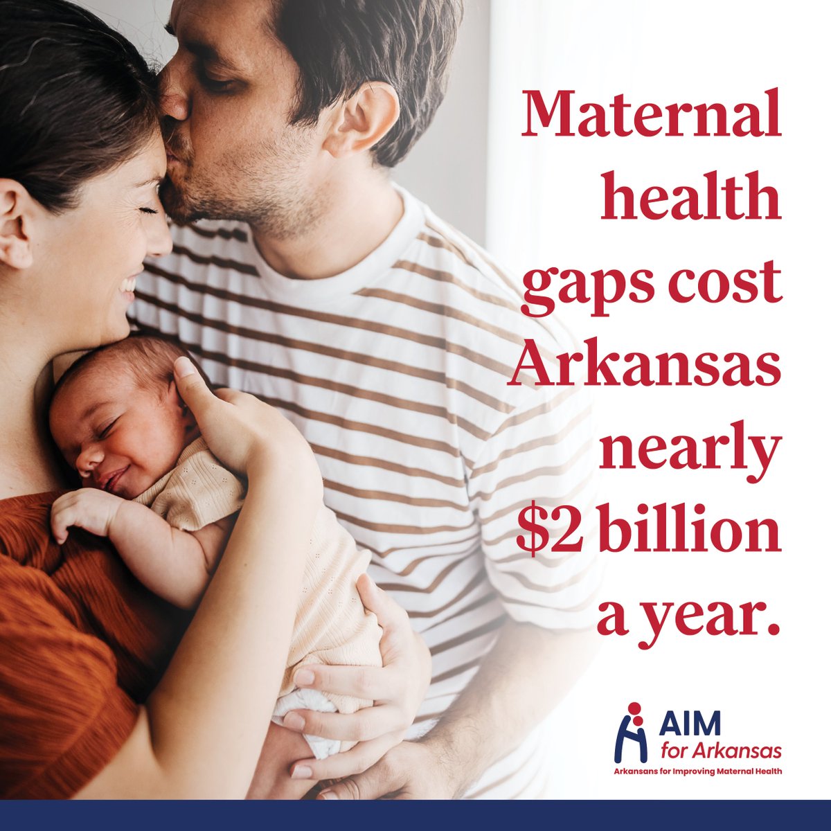 AIMforAR's tweet photo. New research makes the economic case clear: #maternalhealth isn't just a public health issue — it's a workforce issue. #ARfamilies navigate pregnancy and early parenting with major gaps in care, childcare access, and paid leave, costing nearly $2B in lost economic potential annually. AIM’s new white paper documents the challenge and the bipartisan pathway forward. #arpx https://t.co/NdZHiYQgai