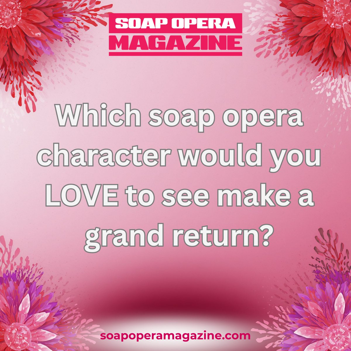 SoapOpera411's tweet image. Which soap opera character would you LOVE to see make a grand return? 
#soaps #soapopera
