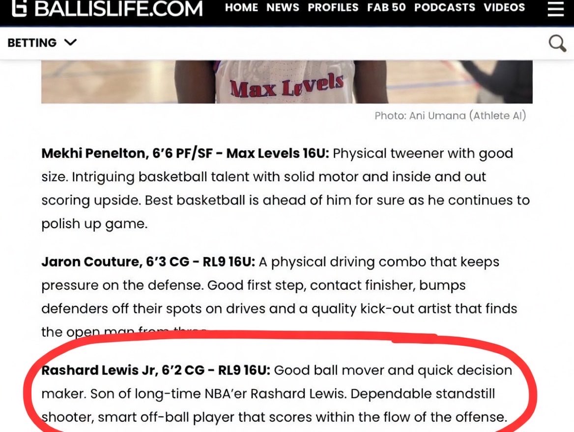 Rashard Lewis Jr tweet media