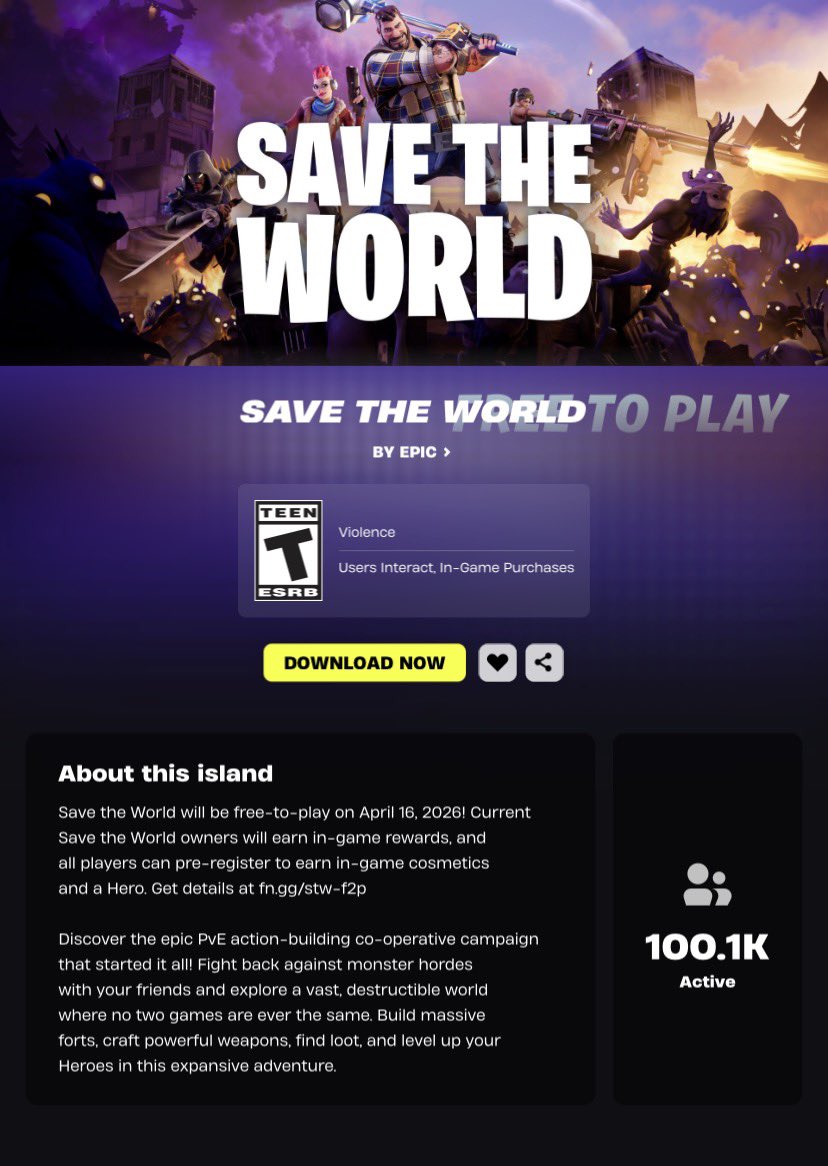 Fortnite STW News tweet media